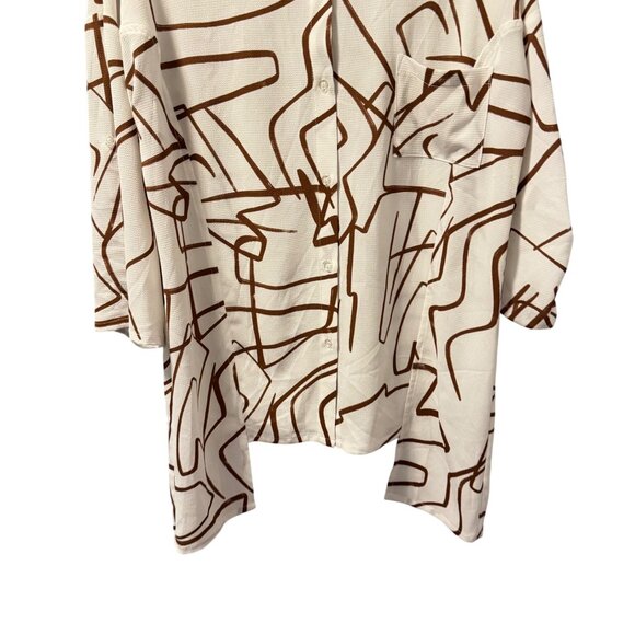 Joseph Ribkoff Abstract Print Button-Up Shirt Size M tunic - Picture 5 of 12